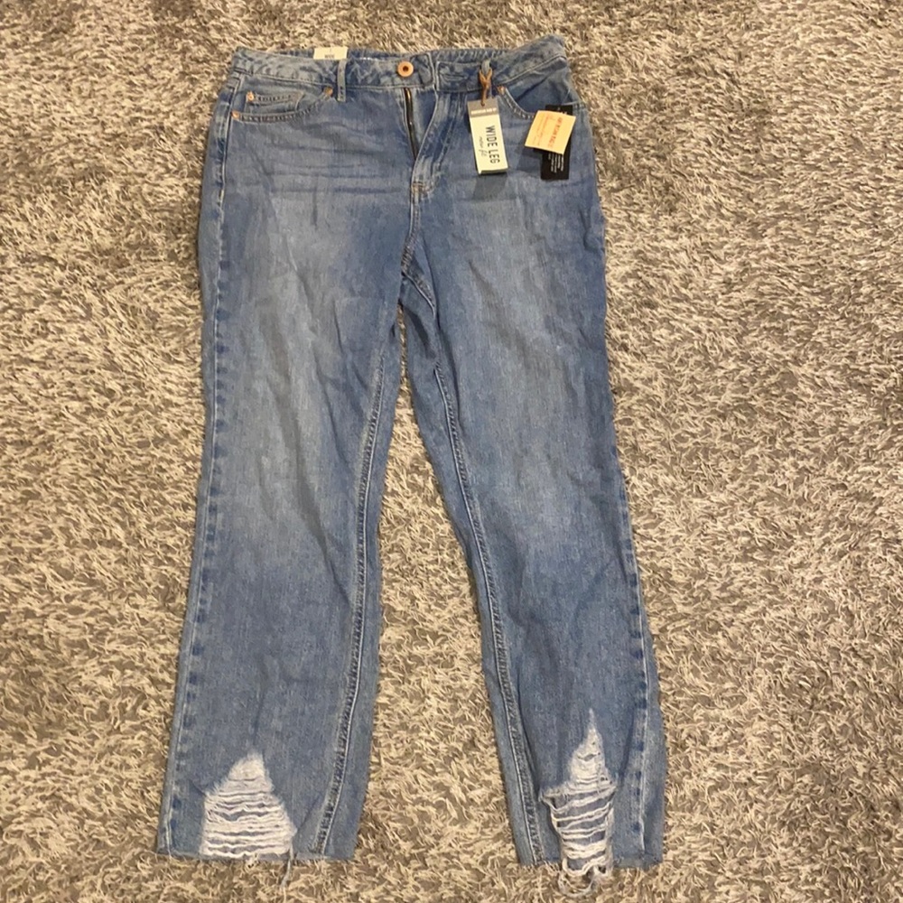 Wide Leg High Rise Jeans